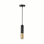 CWI Anem 1 Light Down Mini Pendant With Matte Black & Satin Gold Finish