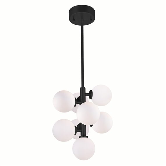 CWI Arya 8 Light Pendant With Black Finish