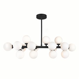 CWI Arya 16 Light Chandelier With Black Finish