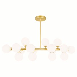 CWI Arya 16 Light Chandelier With Satin Gold Finish