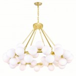 CWI Arya 45 Light Chandelier With Satin Gold Finish