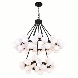 CWI Arya 70 Light Chandelier With Black Finish