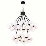 CWI Arya 70 Light Chandelier With Black Finish