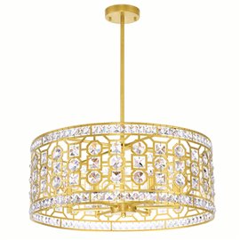 CWI Belinda 6 Light Chandelier With Champagne Finish