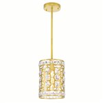 CWI Belinda 1 Light Pendant With Champagne Finish