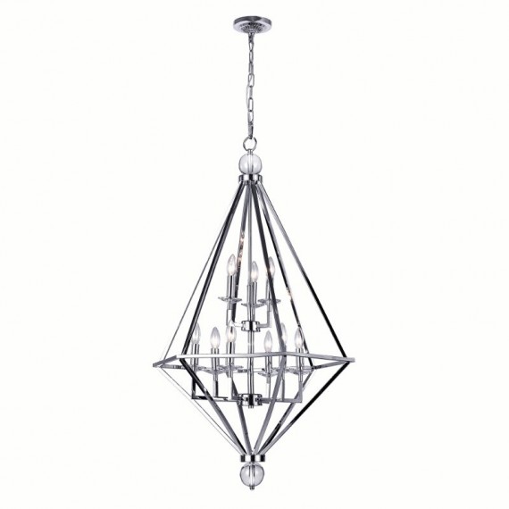 CWI Calista 9 Light Chandelier With Chrome Finish