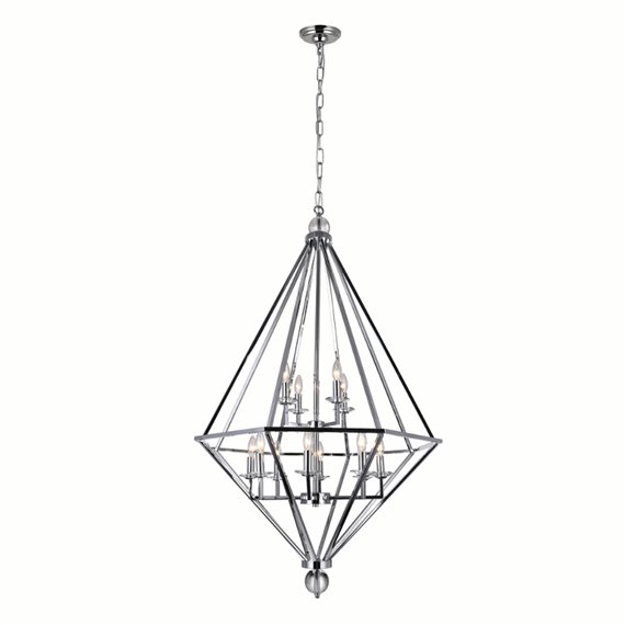 CWI Calista 12 Light Chandelier With Chrome Finish