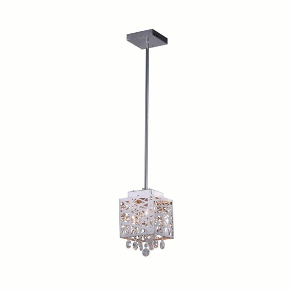 CWI Eternity 1 Light Pendant With Chrome Finish