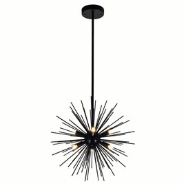 CWI Savannah 6 Light Chandelier With Black Finish