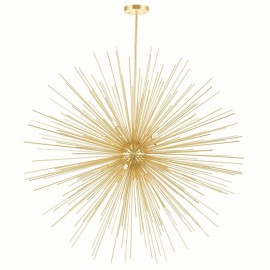 CWI Savannah 14 Light Chandelier With Gold Leaf Finish