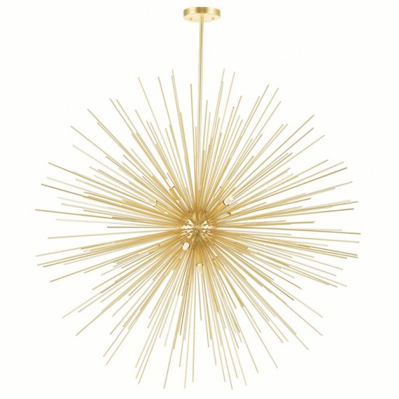 CWI Savannah 14 Light Chandelier With Gold Leaf Finish