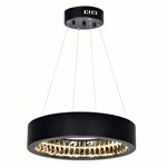 CWI Rosalina LED Chandelier With Matte Black Finish