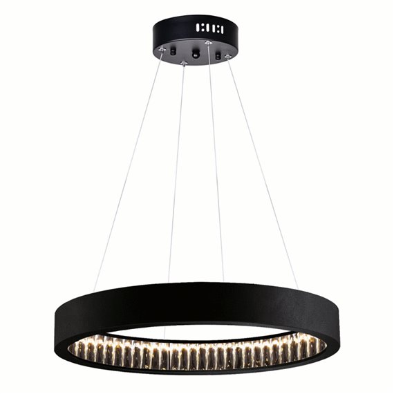 CWI Rosalina LED Chandelier With Matte Black Finish