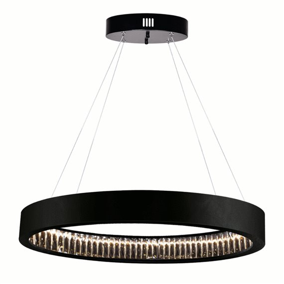 CWI Rosalina LED Chandelier With Matte Black Finish