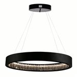 CWI Rosalina LED Chandelier With Matte Black Finish