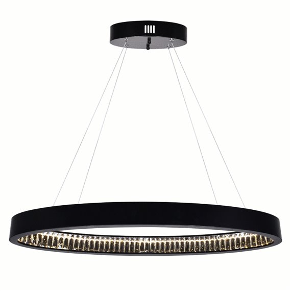 CWI Rosalina LED Chandelier With Matte Black Finish