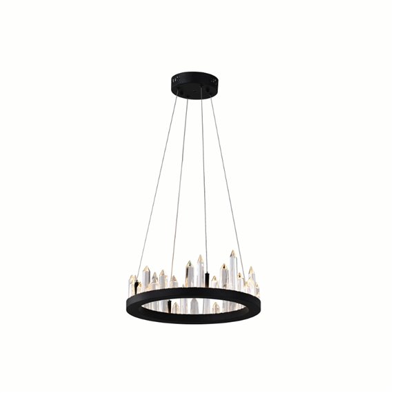 CWI Juliette LED Chandelier With Black Finish