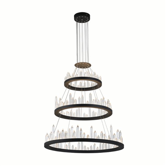 CWI Juliette LED Chandelier With Black Finish