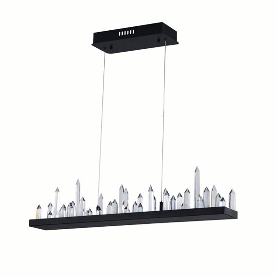 CWI Juliette LED Chandelier With Black Finish