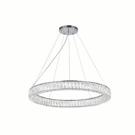 CWI Madeline LED Chandelier With Chrome Finish