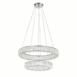 CWI Madeline LED Chandelier With Chrome Finish