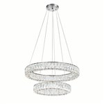 CWI Madeline LED Chandelier With Chrome Finish