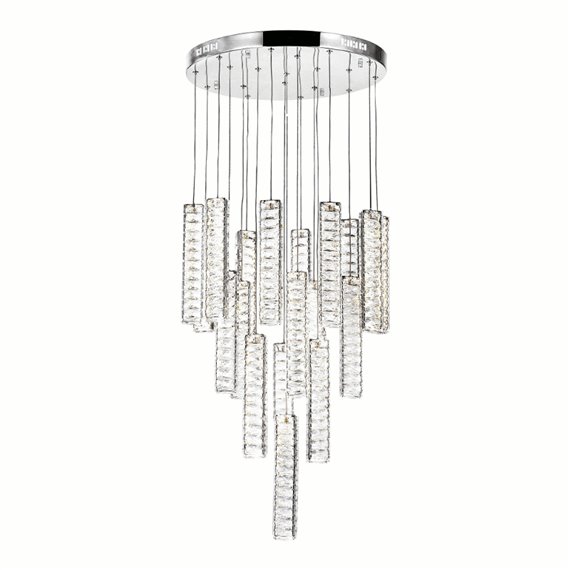 CWI Celina LED Chandelier With Chrome Finish