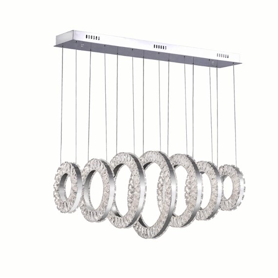 CWI Celina LED Chandelier With Chrome Finish