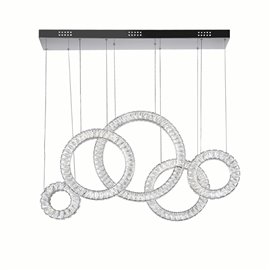 CWI Celina LED Chandelier With Chrome Finish