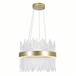 CWI Genevieve LED Chandelier With Medallion Gold Finish