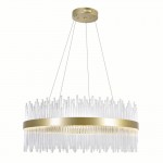 CWI Genevieve LED Chandelier With Medallion Gold Finish