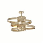 CWI Elizabetta 3 Light Flush Mount With Gold Leaf Finish