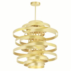 CWI Elizabetta 6 Light Chandelier With Gold Leaf Finish