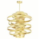 CWI Elizabetta 6 Light Chandelier With Gold Leaf Finish