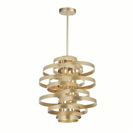 CWI Elizabetta 7 Light Chandelier With Gold Leaf Finish