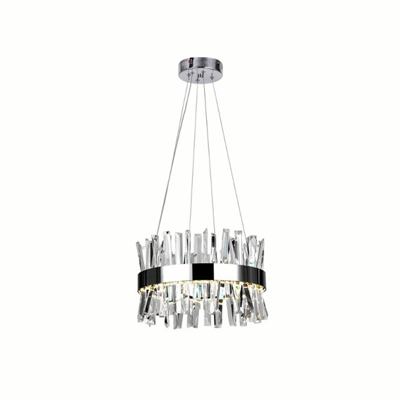 CWI Faye LED Chandelier With Chrome Finish