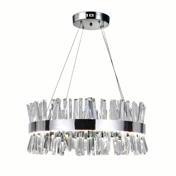 CWI Faye LED Chandelier With Chrome Finish