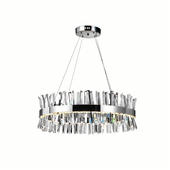 CWI Faye LED Chandelier With Chrome Finish