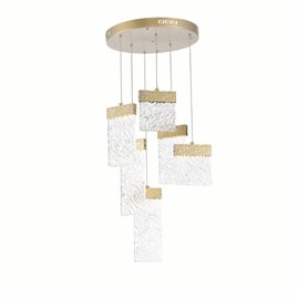 CWI Carolina LED Chandelier With Gold Leaf Finish