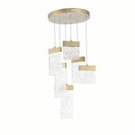 CWI Carolina LED Chandelier With Gold Leaf Finish