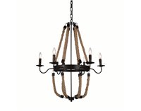 CWI Carolina LED Chandelier With Pewter Finish