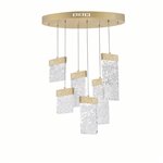 CWI Carolina LED Chandelier With Gold Leaf Finish