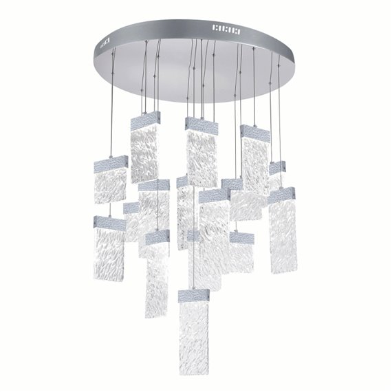 CWI Carolina LED Chandelier With Pewter Finish