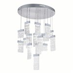 CWI Carolina LED Chandelier With Pewter Finish