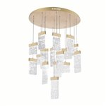 CWI Carolina LED Chandelier With Gold Leaf Finish