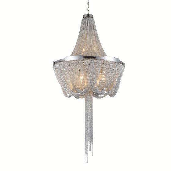 CWI Carolina LED Chandelier With Gold Leaf Finish