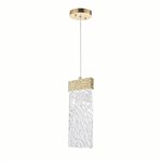 CWI Carolina LED Pendant With Gold Leaf Finish