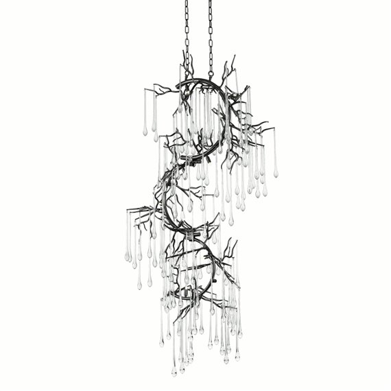 CWI Anita 12 Light Chandelier With Black Finish