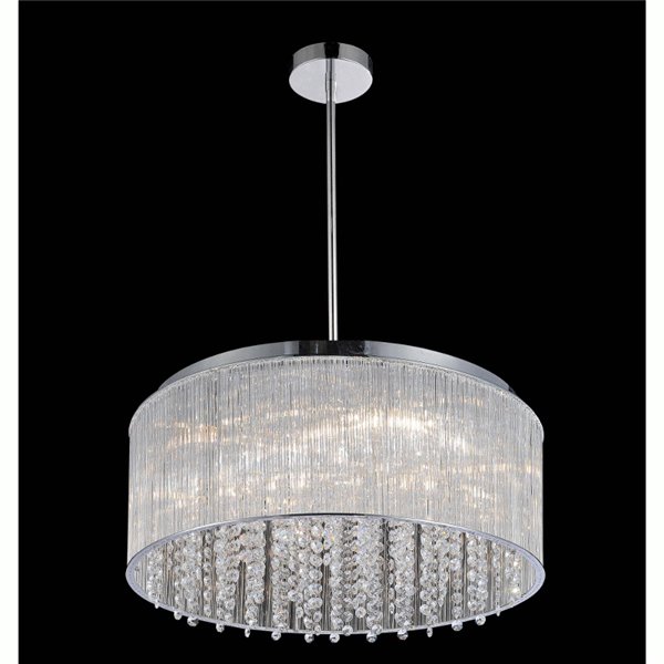 CWI Anita 6 Light Chandelier With Black Finish