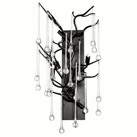CWI Anita 3 Light Wall Sconce With Black Finish